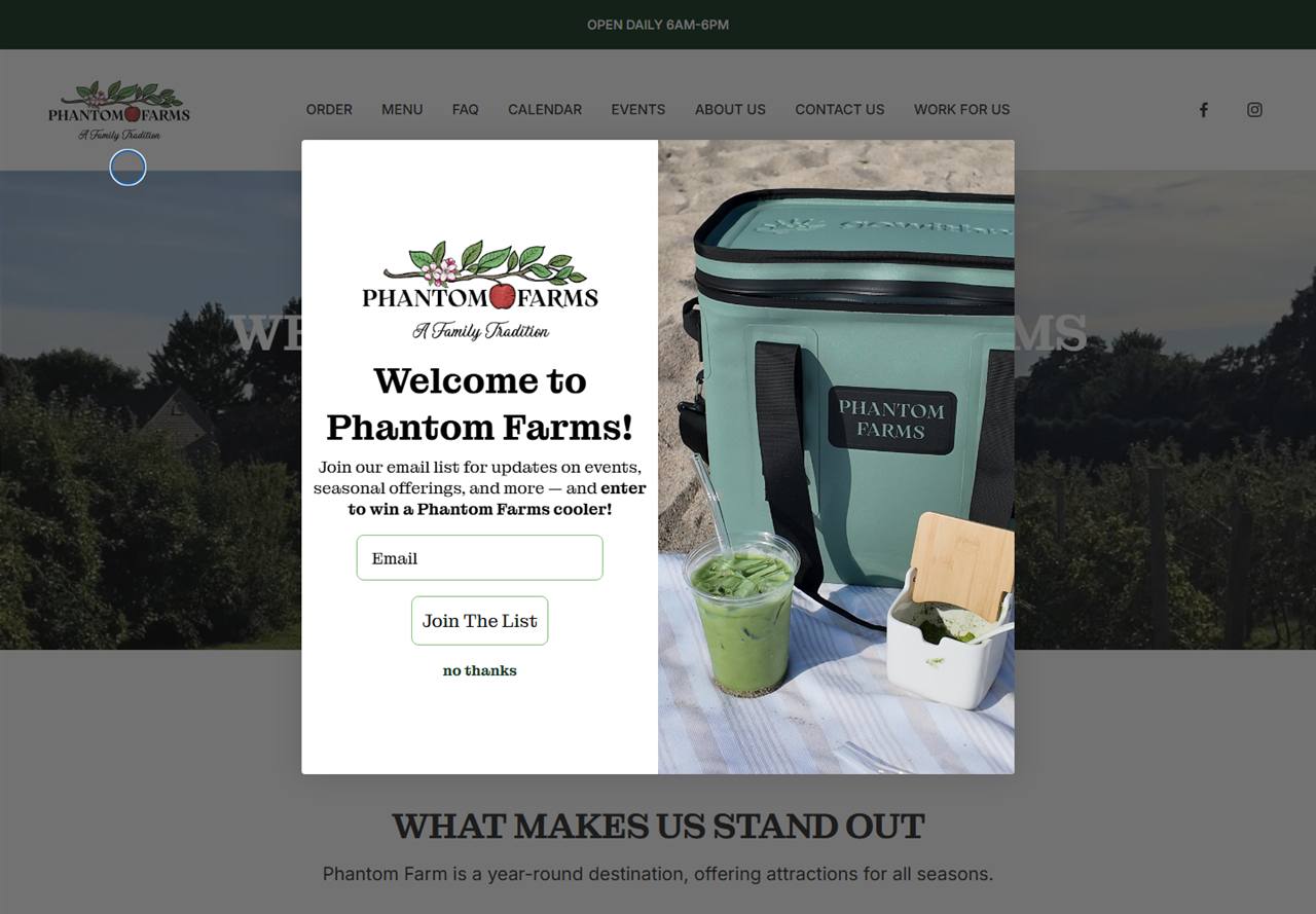 Phantom Farms storefront
